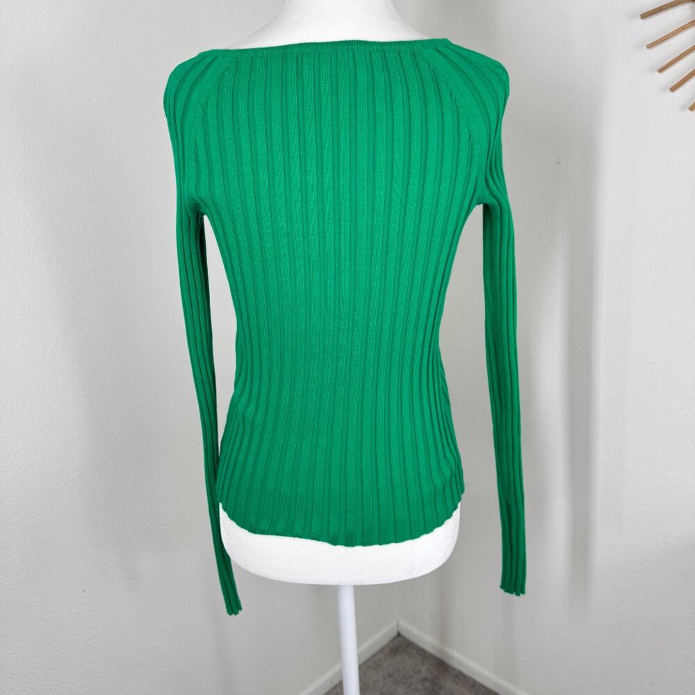 Lovers And Friends Mary Sweater Rhinestone Chain Green Size XS - Picture 3 of 10